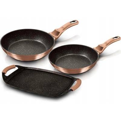 BerlingerHaus Tradiční pánev Rose Gold Collection 26 cm s granitovým povrchem