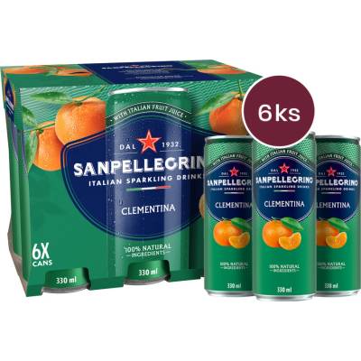 Sanpellegrino Clementina mandarinka v plechovce 6 x 330 ml