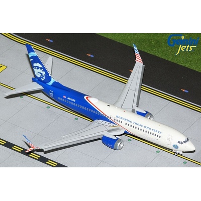 Gemini B737-890WL Alaska Airlines Honoring Those Who Serve Colors flaps down 1:200