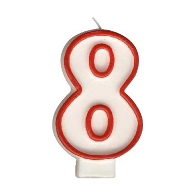 Dortová číslová svíčka "8" 75mm