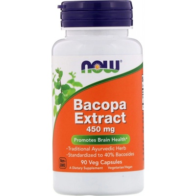 Now Foods Now Bacopa monnieri Brahmi extrakt 450 mg 90 rostlinných kapslí