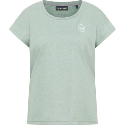 ELBSAND Дамска тениска ELBSAND Women's Ranva T-Shirt - Silt Green Melange (916-2678-0614)