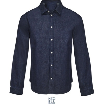 Neoblu pánská džínová košile Bennett dlouhý rukáv Denim brut