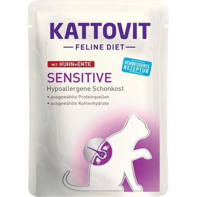 Kattovit Sensitive kuřecí & kachní 24 x 85 g