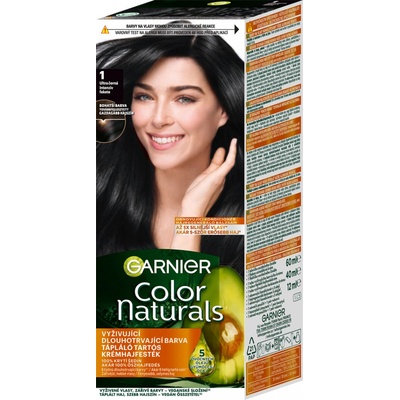 Garnier Color Naturals permanentní barva na vlasy s vyživujícími oleji 1 Ultra Black 40 ml