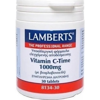 LACTACYD Хранителна добавка Витамин C с постепенно освобождаване 1000 мг , Lamberts , 30 табл