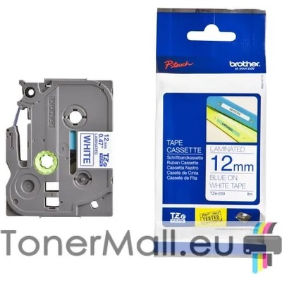 Brother Tape Blue on White Brother TZ-233