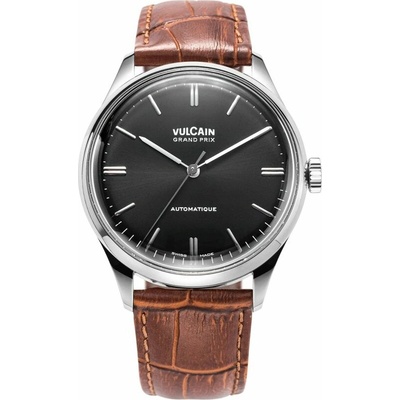 Vulcain Grand Prix - čierna - Brown Alligator