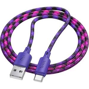 hoco. X116 USB кабел за данни - Type-C, 100 см, ЛИЛАВ X116_C_PURPLE (X116_C_PURPLE)