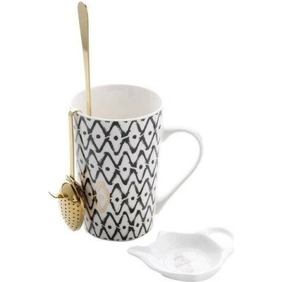 Florina Porcelánový hrnček s infuzérom Glitz 350 ml
