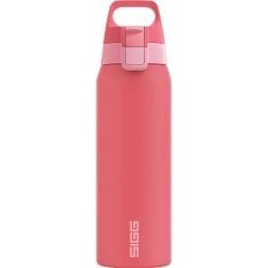 SIGG - Insulated drinking bottle - Thermos bottle Shield Therm One Multicolor Ruby - carbonated drinks - leak-proof - dishwasher safe - BPA-free - 90% recycled stainless steel - pink - 0.75L - 6228.60