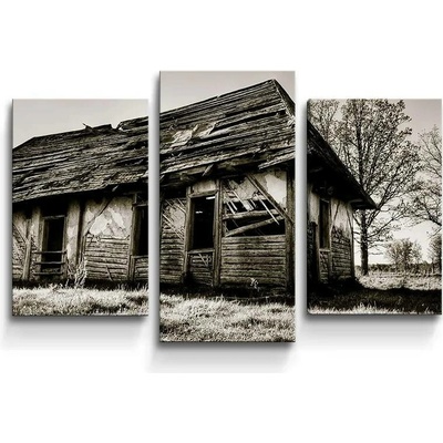 Sablio Obraz - 3-dílný Starý dům - 75x50 cm