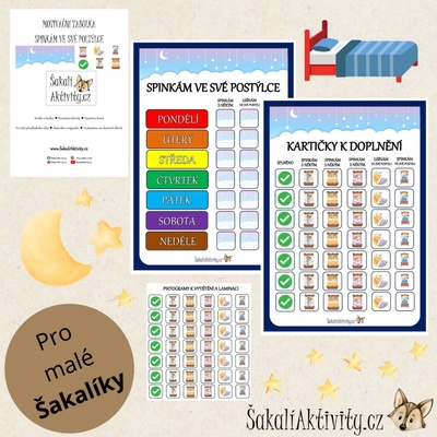 Motivační tabulka - spinkám ve své postýlce Provedení: PDF soubor