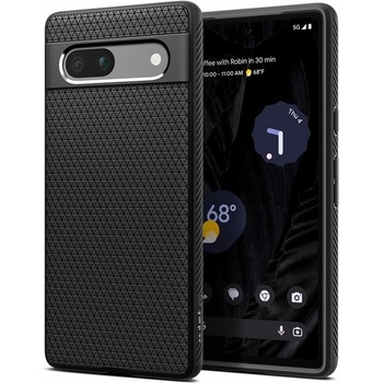 Spigen Калъф за Google Pixel 7a, силиконов, Spigen Liquid Air Case ACS05815, shock absorbent, черен (ACS05815)