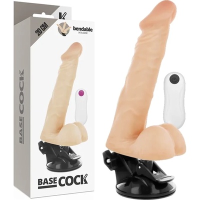 Гъвкав вибратор с вакуумна основа, 12 режима, 20см. - Basecock Bendable 3 (D-223015)