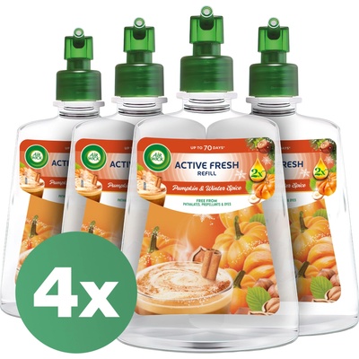 Air Wick Active Fresh Spicy Pumpkin Magic пълнител за автоматичен освежител на въздуха 4x228ml (3328589)