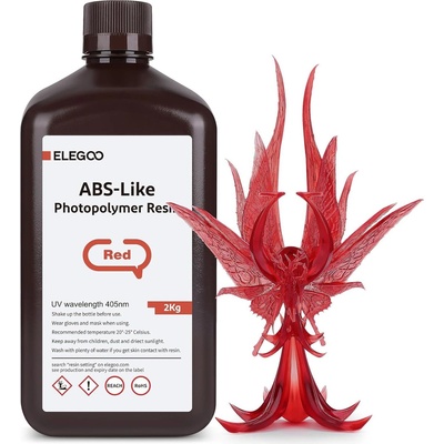 Elegoo ABS-like Resin 2KG, Red (50.103.0175)