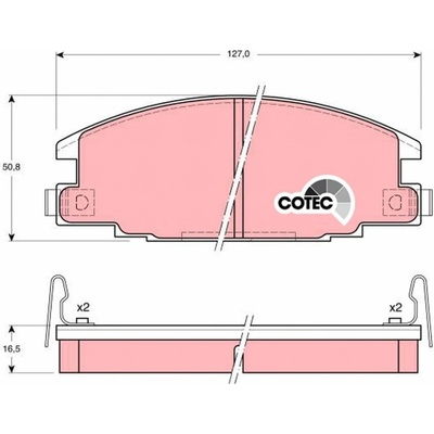 Sada brzdových platničiek kotúčovej brzdy TRW COTEC GDB870