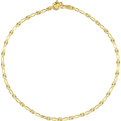 SILVEGO Zlatý náramek Valentino ze žlutého zlata se střídavými broušenými očky - 2 mm FNN1391BGY – Zboží Dáma