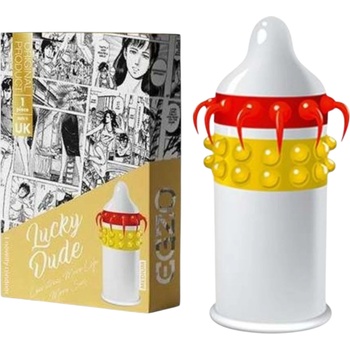 EGZO Lucky Dude - релефен презерватив с шипчета и пипала (1 бр. )