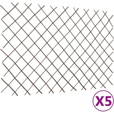 vidaXL Vrbové trelážové ploty 5 ks 180 x 120 cm