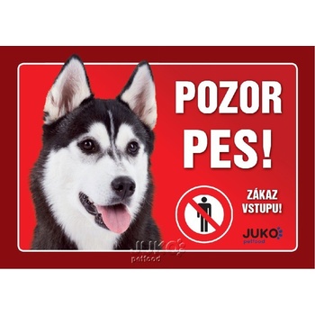 Juko Plastová tabuľa Pozor Pes Malamut 21 x 14,7 cm