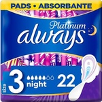 Always Дамски превръзки с крилца Always Platinum - Night, 22 броя