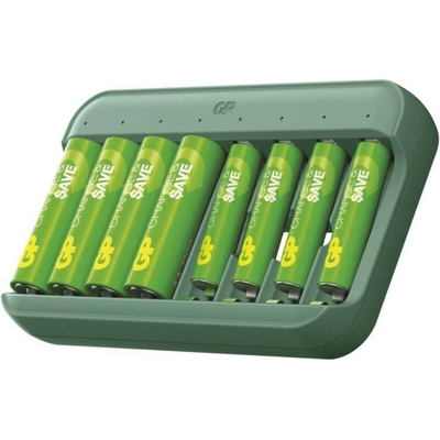 GP B58829, nabíjačka batérií Charge & save E822 + 4×AA 1300 mAh + 4×AAA 650 mAh B58829