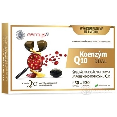Barny's KOENZÝM Q10 DUAL 60 mg kapsúl 2x30 60 ks