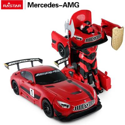 mamido RASTAR Mercedes GT3 AMG Auto Robot s transformací se světly a zvuky