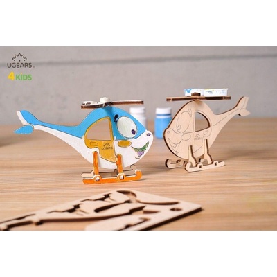Ugears 3D Puzzle Helikoptéra 8 ks