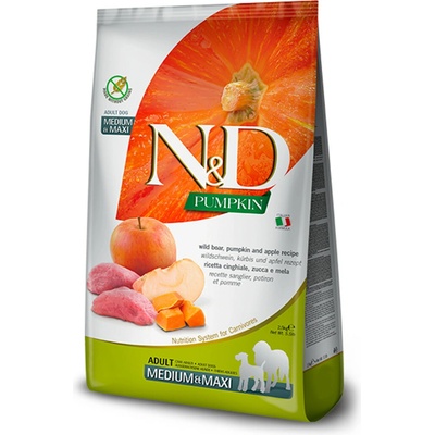 N&D Pumpkin Dog Adult Medium & Maxi Boar & Apple 2,5 kg