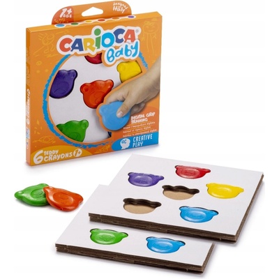 Carioca voskové pastelky medvídky 6 ks