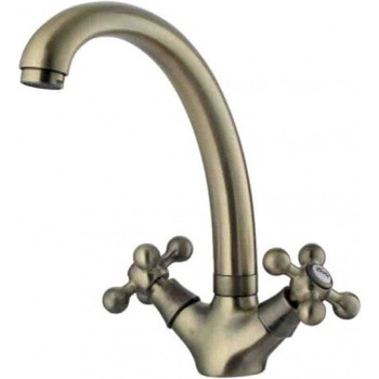 Inter Ceramic Месингов смесител АЛГАРА icf 7002851br - двуръкохватков, бронзово покритие (icf 7002851br)