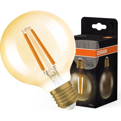 Osram G80 Sphere E27 7,2W = 60W 806 lm 2400K teplá bílá Dimmable Vintage 1906