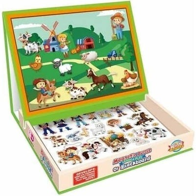 Bavytoy Magnetická tabulka farma - sada s magnetkami