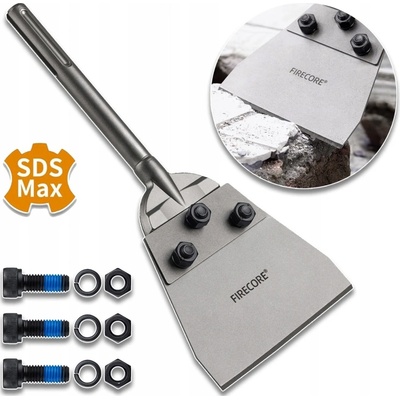 Plochý sekáč Firecore 140 mm SDS-Max na betón, drevo, dlaždice