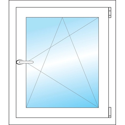 Okna Hned Plastové okno 600 x 700 mm bílé otevíravé a sklopné pravé