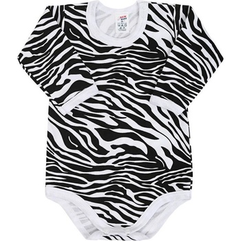 Dojčenské body s dlhým rukávom celopotlačené New Baby Zebra