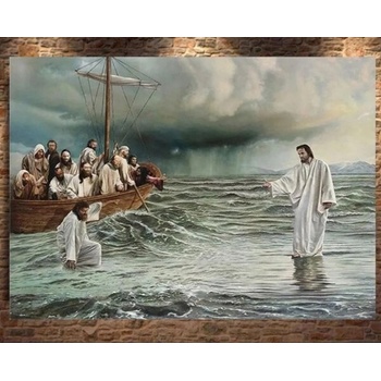 Image 1 of Иисус ходи по водата 50/50 см