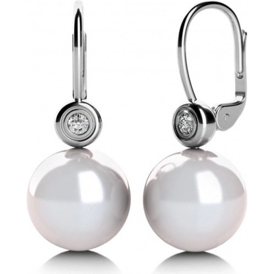 Couple, Perlové náušnice Fay, bílé zlato a brilianty, 585-45-3-5036.1B00.0.00.GSI.748.10