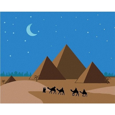 zuty Malování Podle Čísel Pyramidy Egypt 80 x 100 Cm Plátno