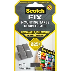 3M Самозалепващи се квадратчета, двустранни, подвижни, 12, 7x12, 7 mm, 3M SCOTCH "Removable" 7100263583 (7100263583)