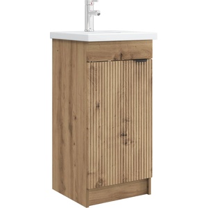 vidaXL Баня с мивка Дъб артизан 42 x 40 x 84, 5 см Инженерна дървесина (890093)
