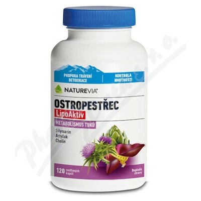 NatureVia Ostropestřec LipoAktiv 120 kapsúl
