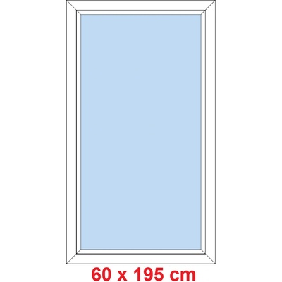 Soft Plastové okno 60x195 cm, FIX neotevíravé, Antracit struktura/bílá