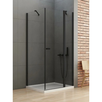 New Trendy New Soleo Black sprchový kout 120x100 cm obdélníkový černá matný/průhledné sklo K-0684 – Zboží Mobilmania