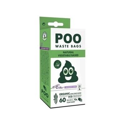 M-Pets Poo Bio Dog Waste Bags 60 bags Lavender 100% биоразградими пликчета, 4 ролки х15 торбички