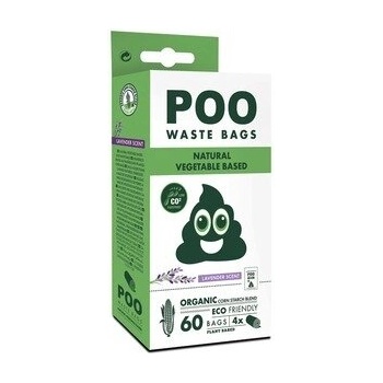 M-Pets - POO BIO Dog Waste Bags 60 bags Lavender 100% биоразградими пликчета, 4 ролки х15 торбички