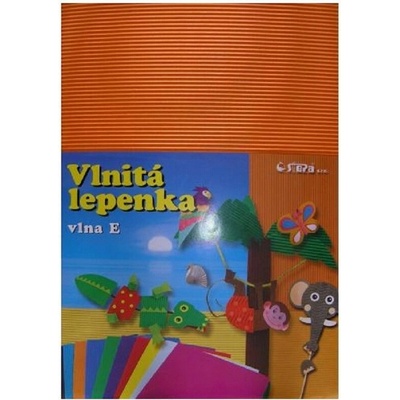 Barevná vlnitá lepenka B4 10ks oranžová